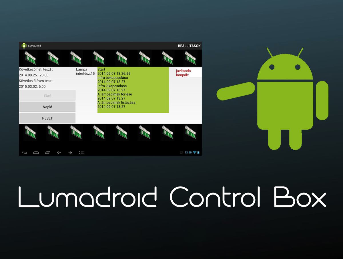 Lumadroid Control Box felügyeleti rendszer